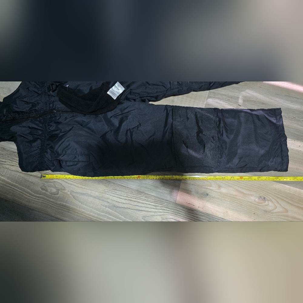 Kids Black Snow Bib Overalls - Picture 6 of 10